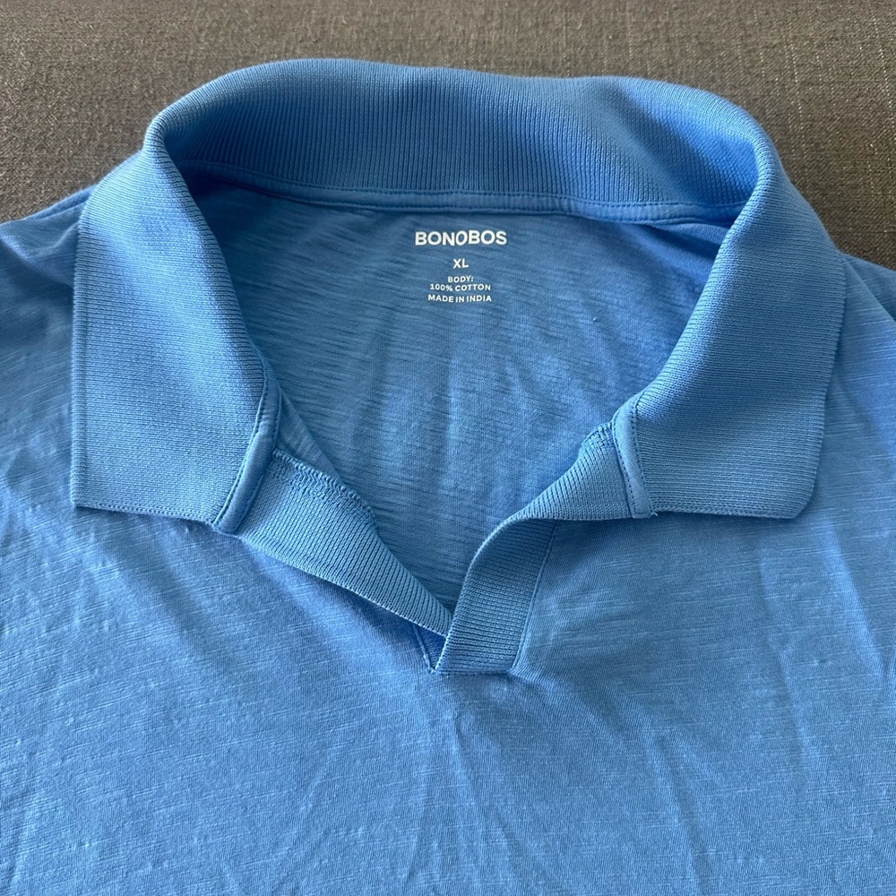 Bonobos Blue Polo Shirt with Classic Collar
